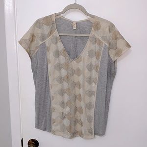 Shimmer embroidered blouse